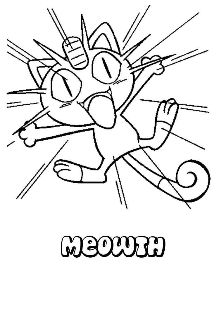 749x1060 Meowth Coloring Pages
