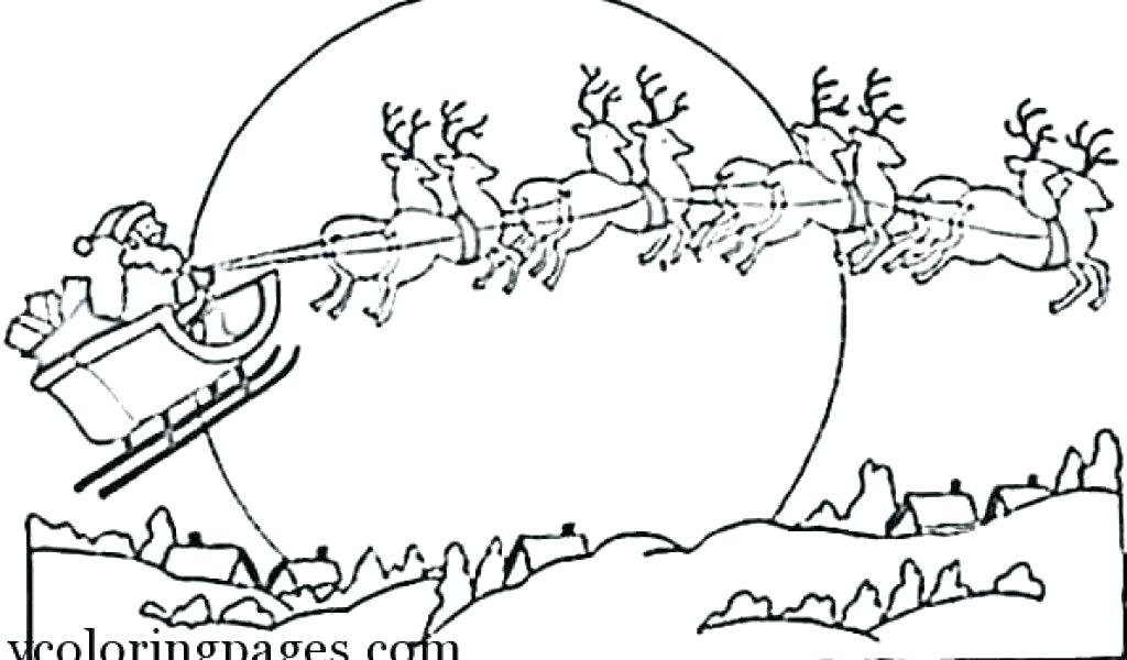 1024x600 Santa And Reindeer Coloring Pages Printable Reindeer Antlers