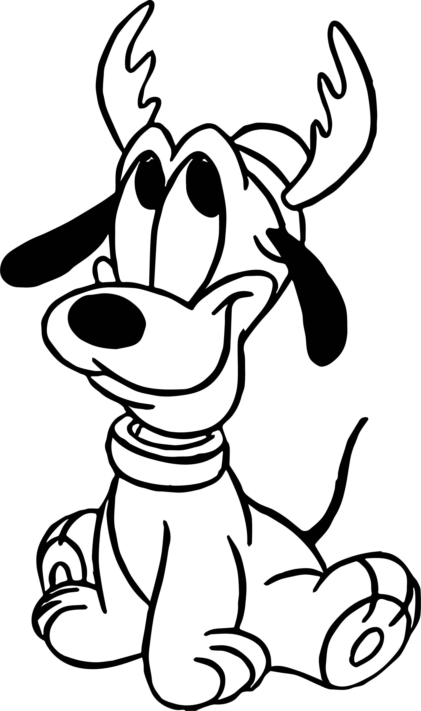 Reindeer Cartoon Coloring Pages