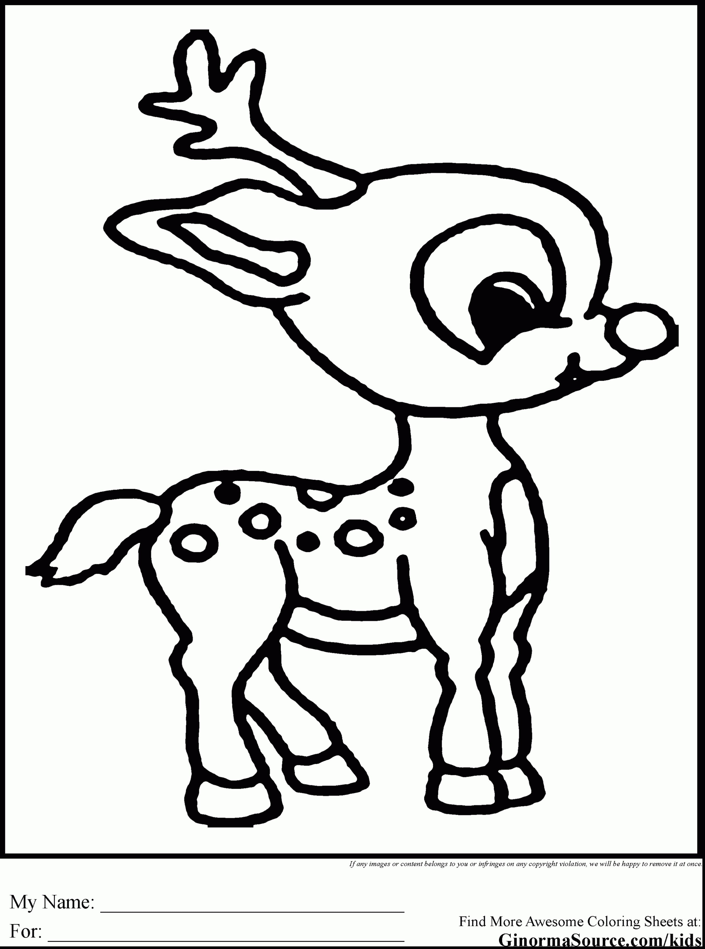 2704x3641 Lovely Frozen Reindeer Coloring Pages