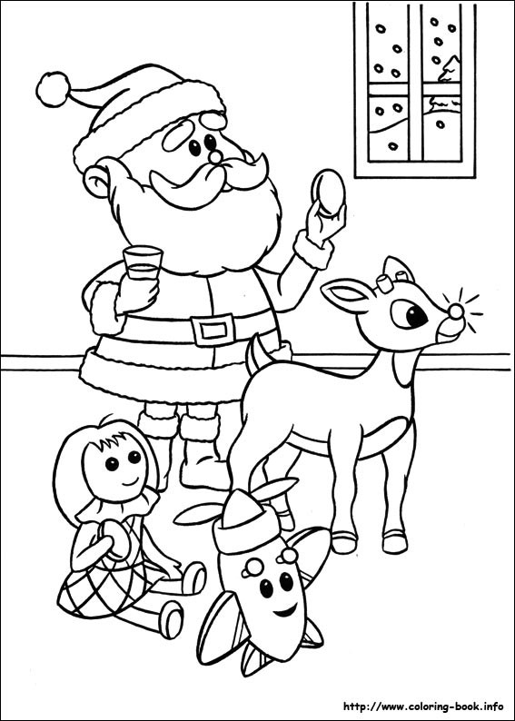 567x794 Rudolph Reindeer Coloring Pages