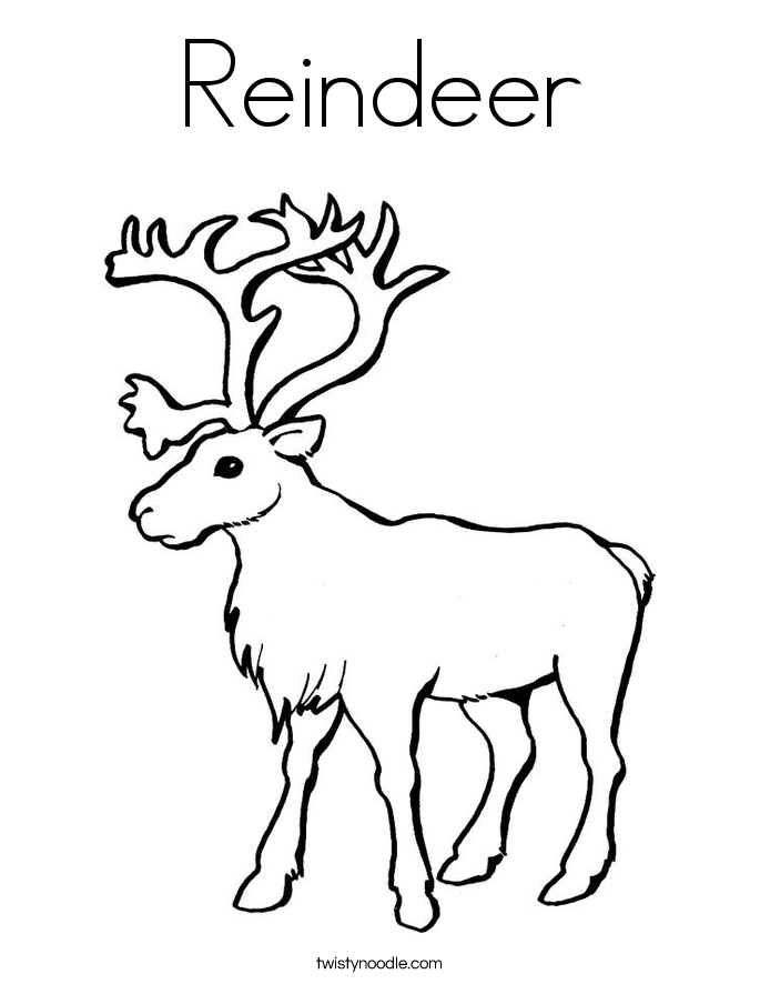 685x886 Reindeer Coloring Page