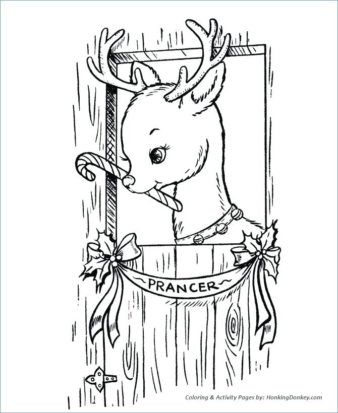 670x820 Santa And Reindeer Coloring Pages Shippa.co