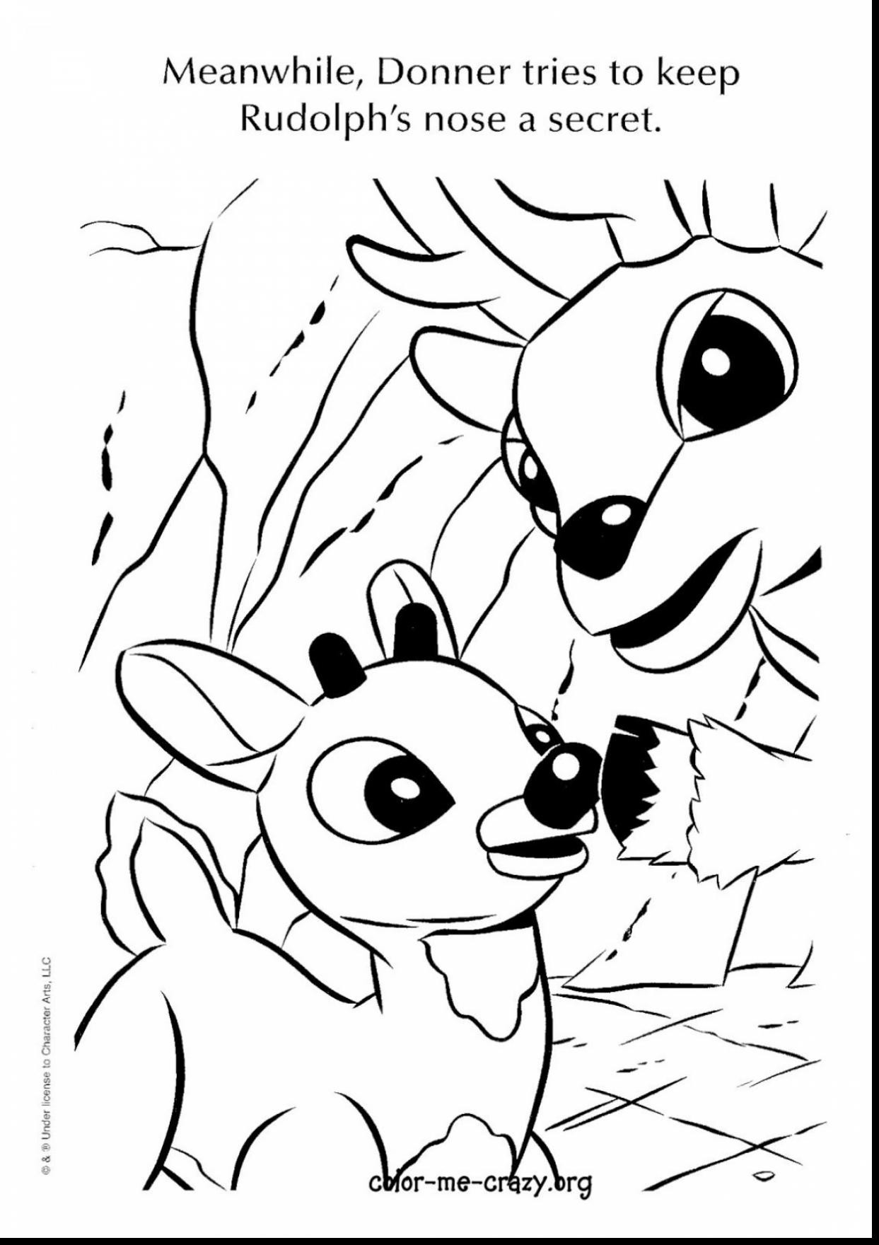 1243x1760 Impressive Reindeer Face Coloring Page Great Rudolph The Red Nosed