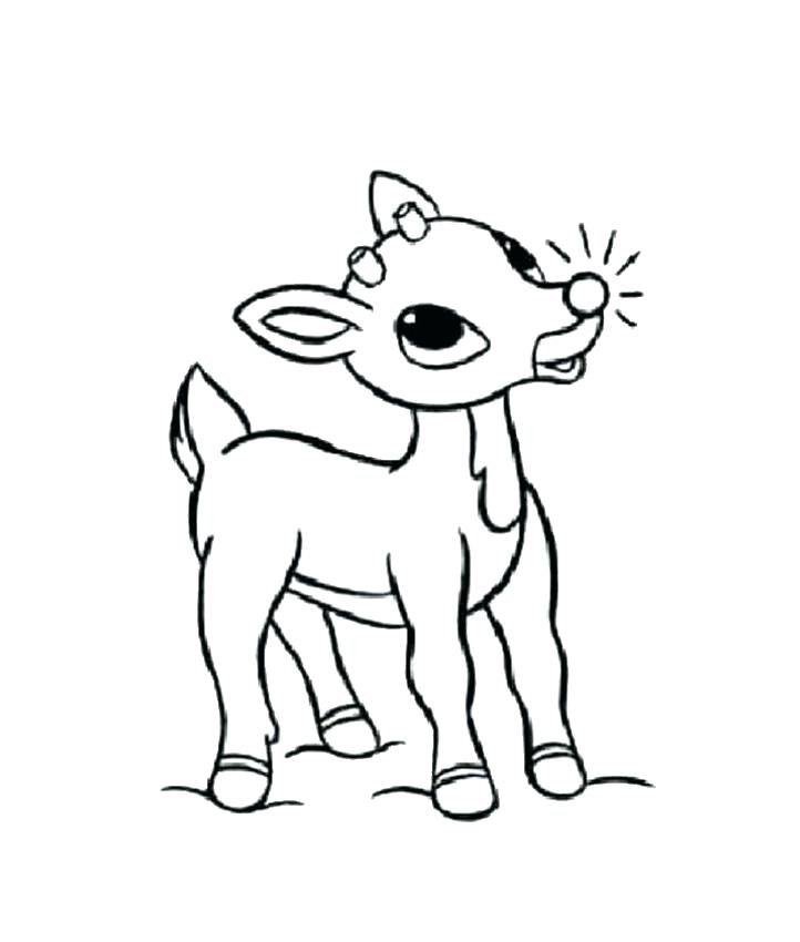 722x850 Rudolph The Red Nosed Reindeer Coloring Page Reindeer Coloring