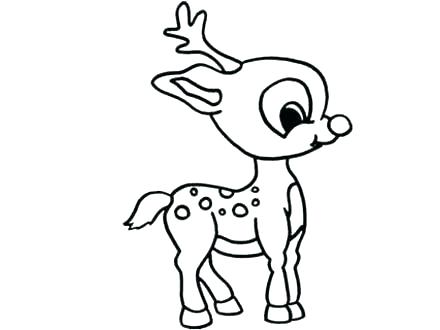 440x330 Coloring Pages Of A Reindeers Head Reindeer Page Free Col