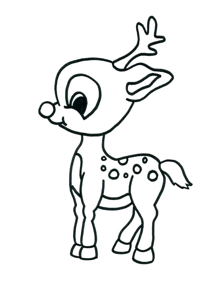 736x950 Coloring Pages Of Reindeer Reindeer Coloring Pages Reindeer