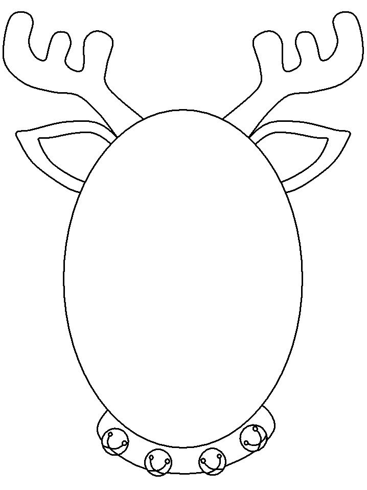 Reindeer Head Coloring Pages Printable