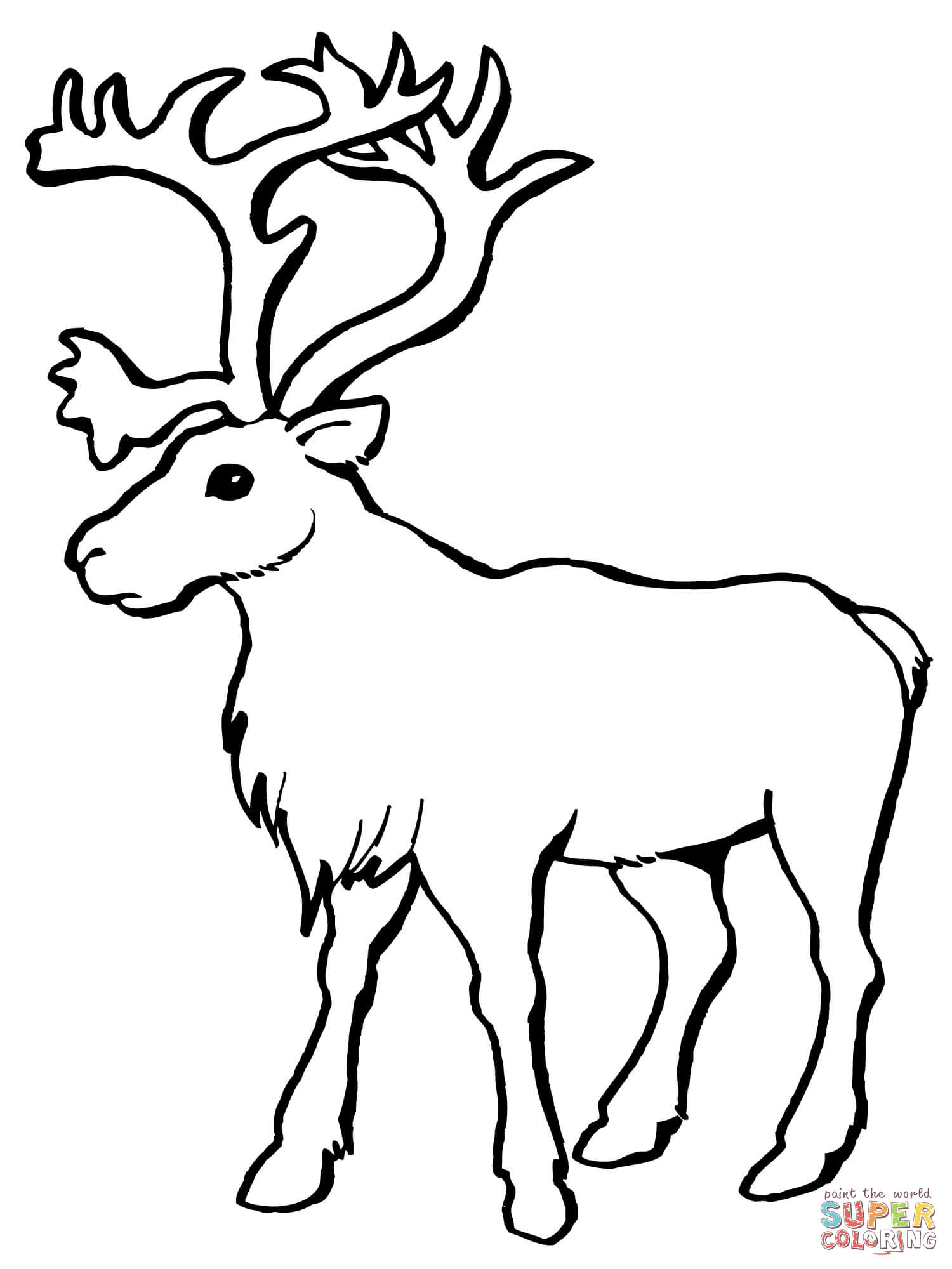 1500x2000 Caribou Coloring Pages