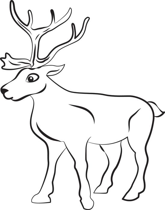 549x700 Cute Reindeer Free Printable Coloring Pages Christmas Intended