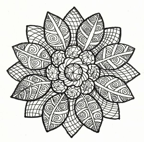 600x593 Advanced Coloring Pages For Adults Coloring Page Because It'S