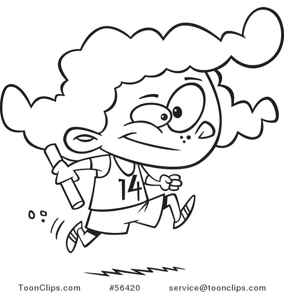 581x600 Track And Field Coloring Pages Cartoon Outline Track And Field