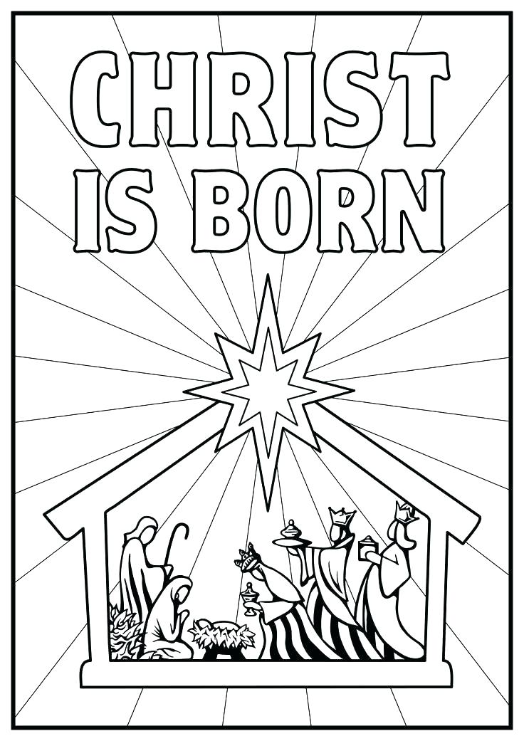 736x1041 Religious Christmas Coloring Pages Biblical Christmas Colouring