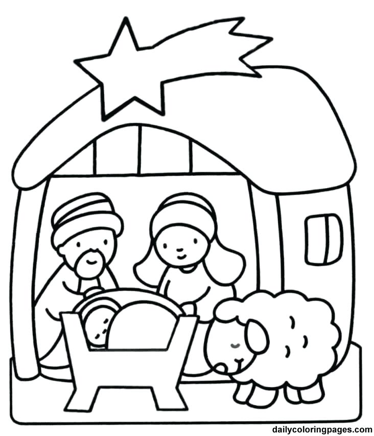 732x853 Religious Christmas Coloring Pages Christian Bible Christmas