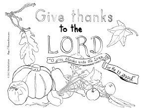 300x225 Biblical Thanksgiving Coloring Pages Color Bros