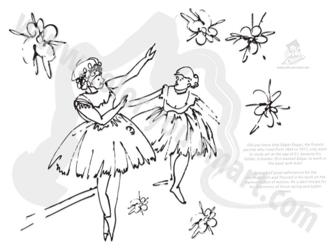 1152x864 Degas Coloring Pages Edgar