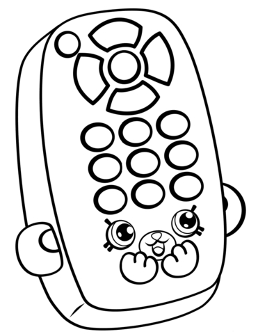 371x480 Remote Control Coloring Page Rita Remote Petkins Shopkin Coloring