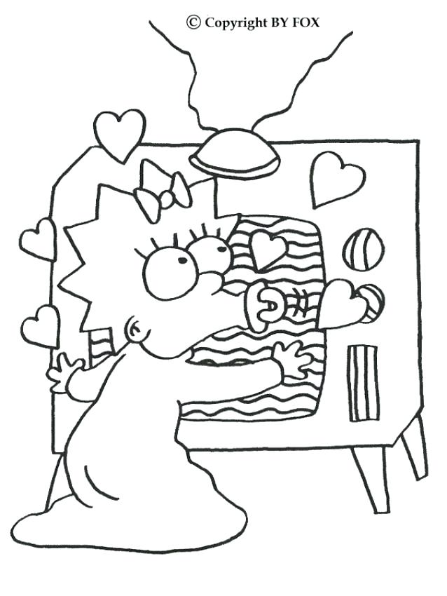 638x850 Tv Coloring Page Tv Remote Coloring Page