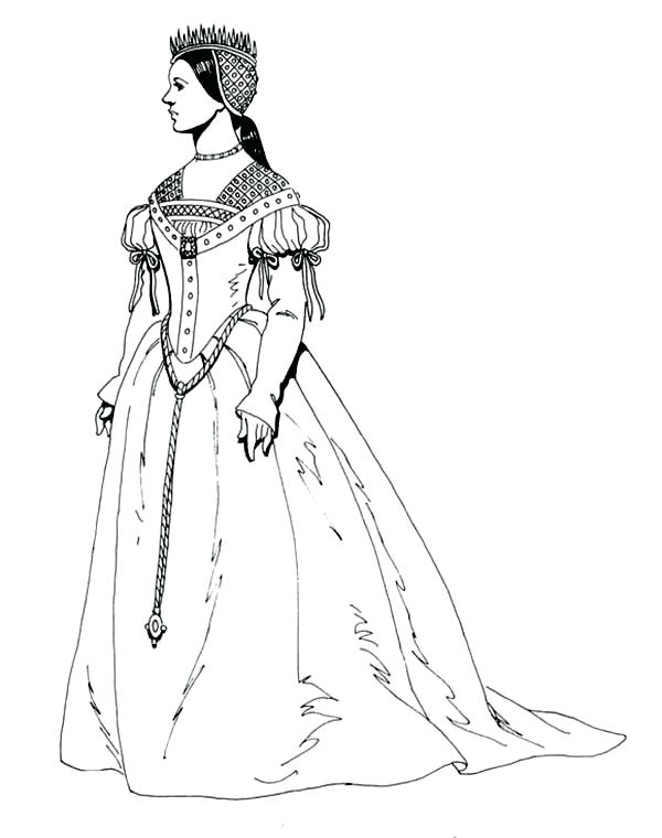 600x760 Renaissance Coloring Page