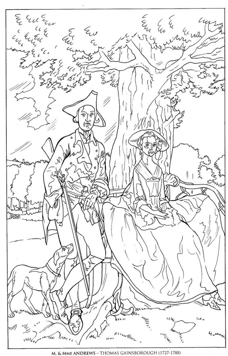 728x1133 Adult Famous Painting Coloring Pages On Tree Of Life Coloring Page