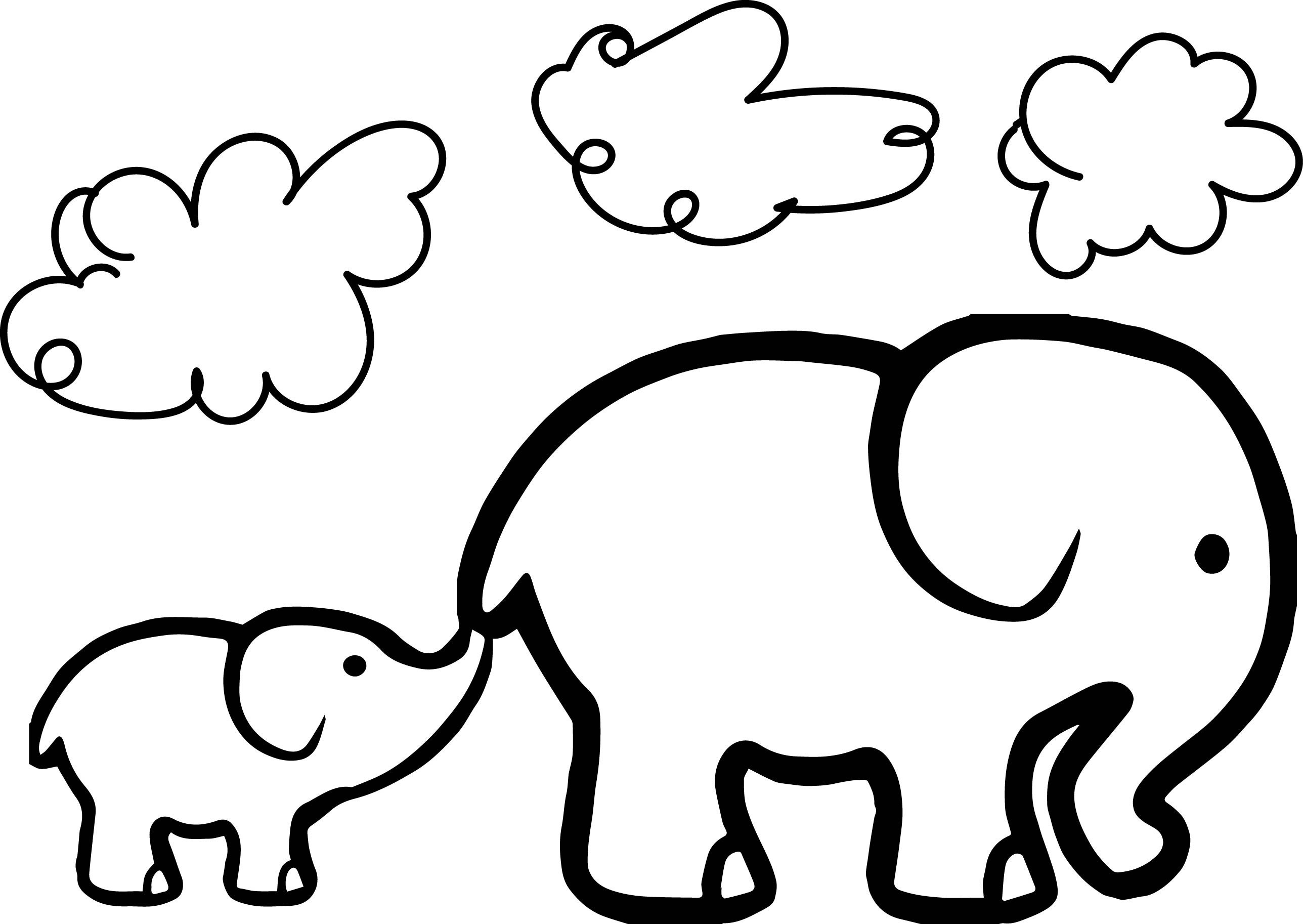 2576x1826 Beautiful Coloring Book Pages Elephant