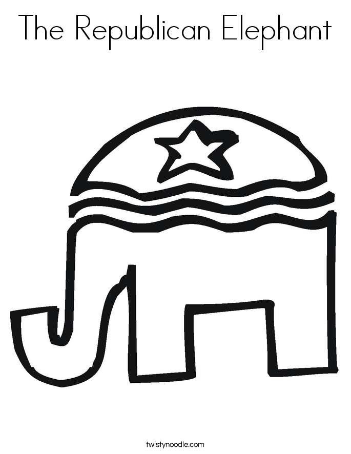 685x886 The Republican Elephant Coloring Page