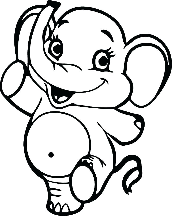 728x915 Cartoon Elephant Coloring Pages Cute Elephant Coloring Pages Also