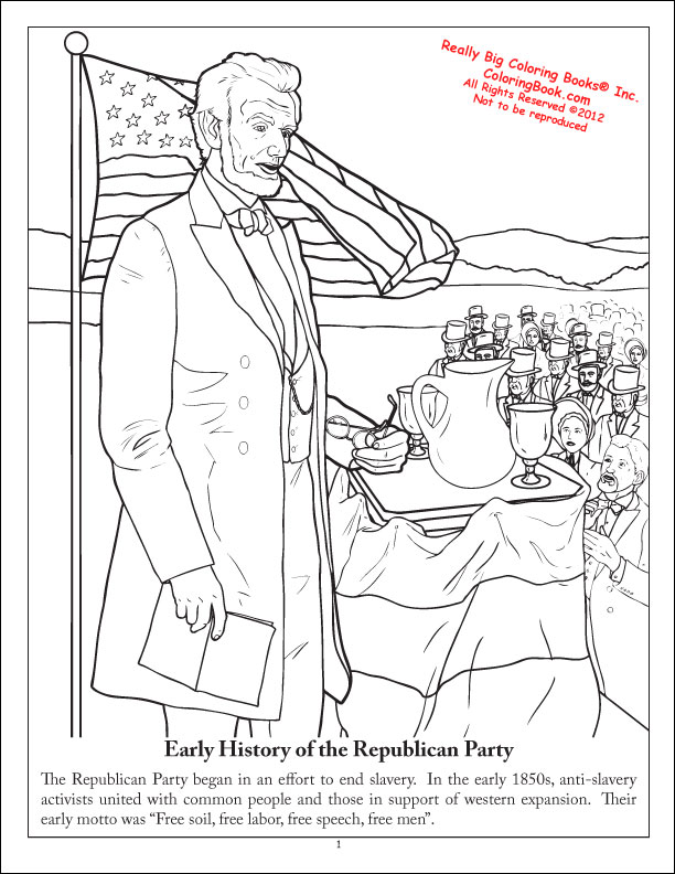 612x792 Coloring Books The Republican Party The Grand Old Party