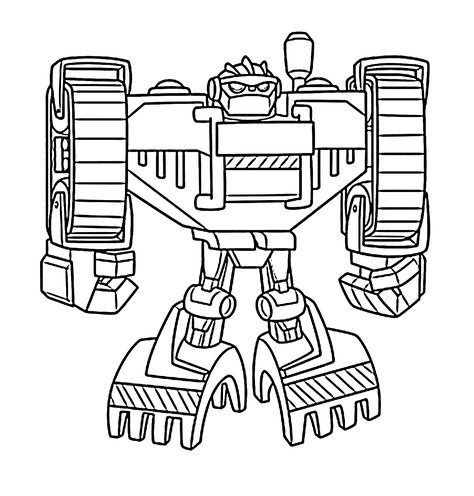 474x496 Heatwave Rescue Bot Coloring Page