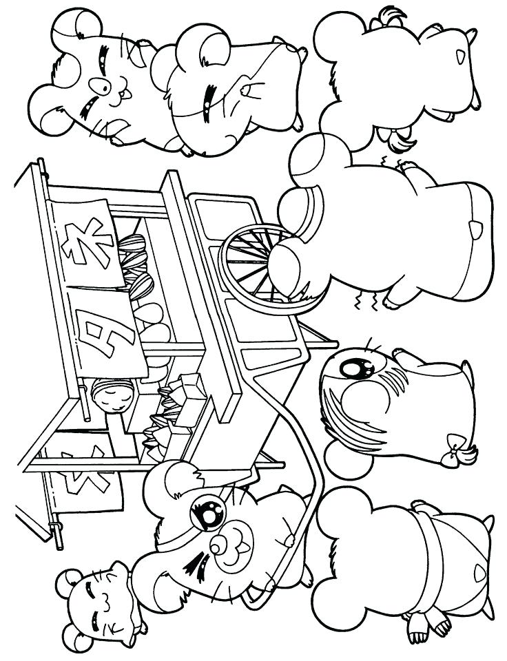 736x960 Hamtaro Coloring Pages