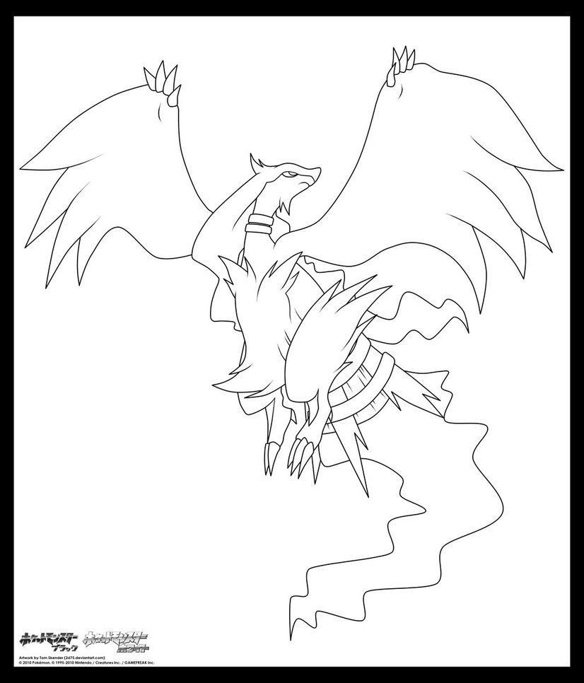 Reshiram Coloring Page