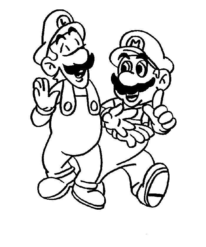 700x840 Mario Coloring Pages Collection 2010