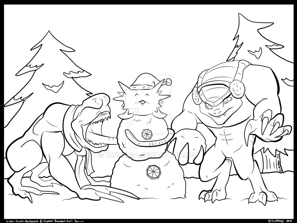 1024x768 Resident Evil Coloring Page Christmas 2016 By Taiomega