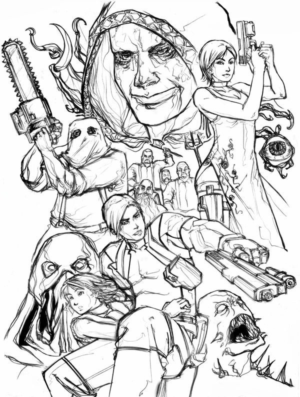 600x794 Resident Evil Coloring Pages