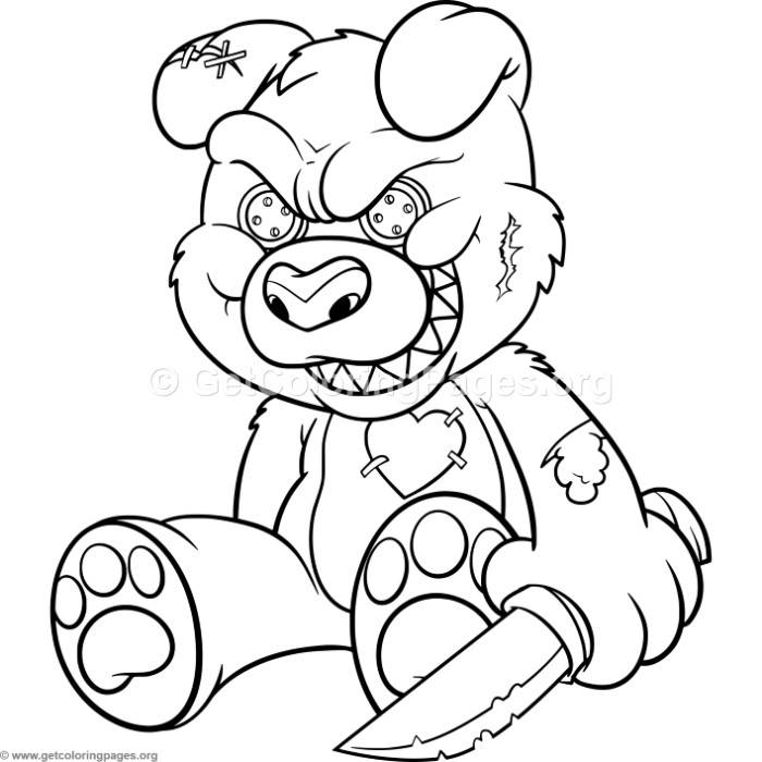 700x700 Evil Bear Drawing