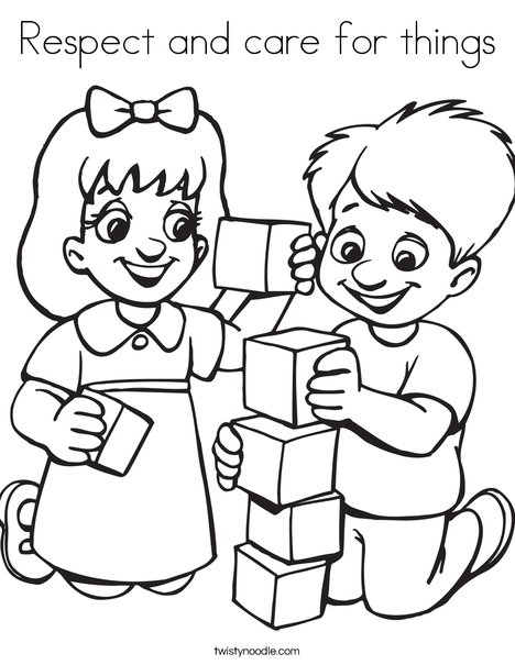 468x605 Respect And Care For Things Coloring Page
