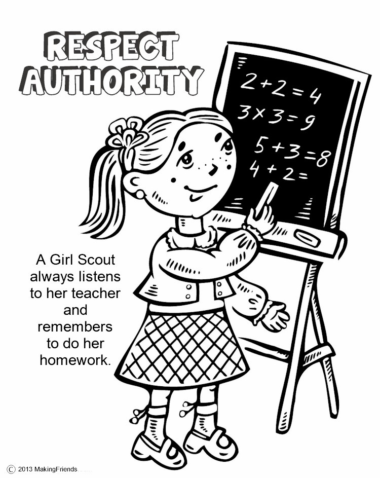 750x943 The Law, Respect Authority Coloring Page