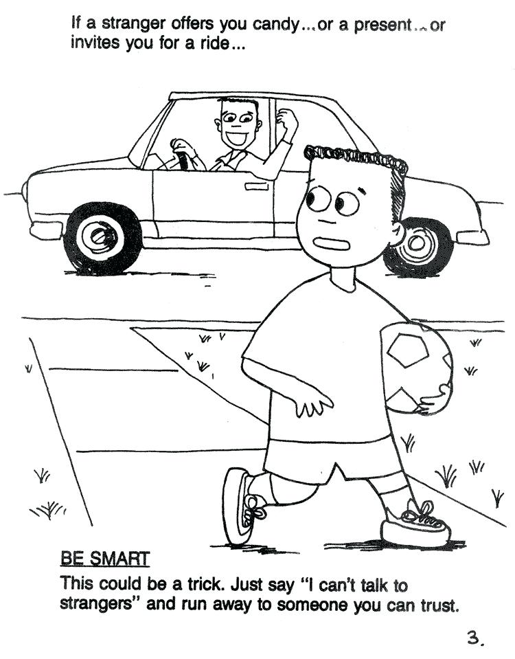 750x959 Beautiful Stranger Danger Coloring Pages For Responsibility