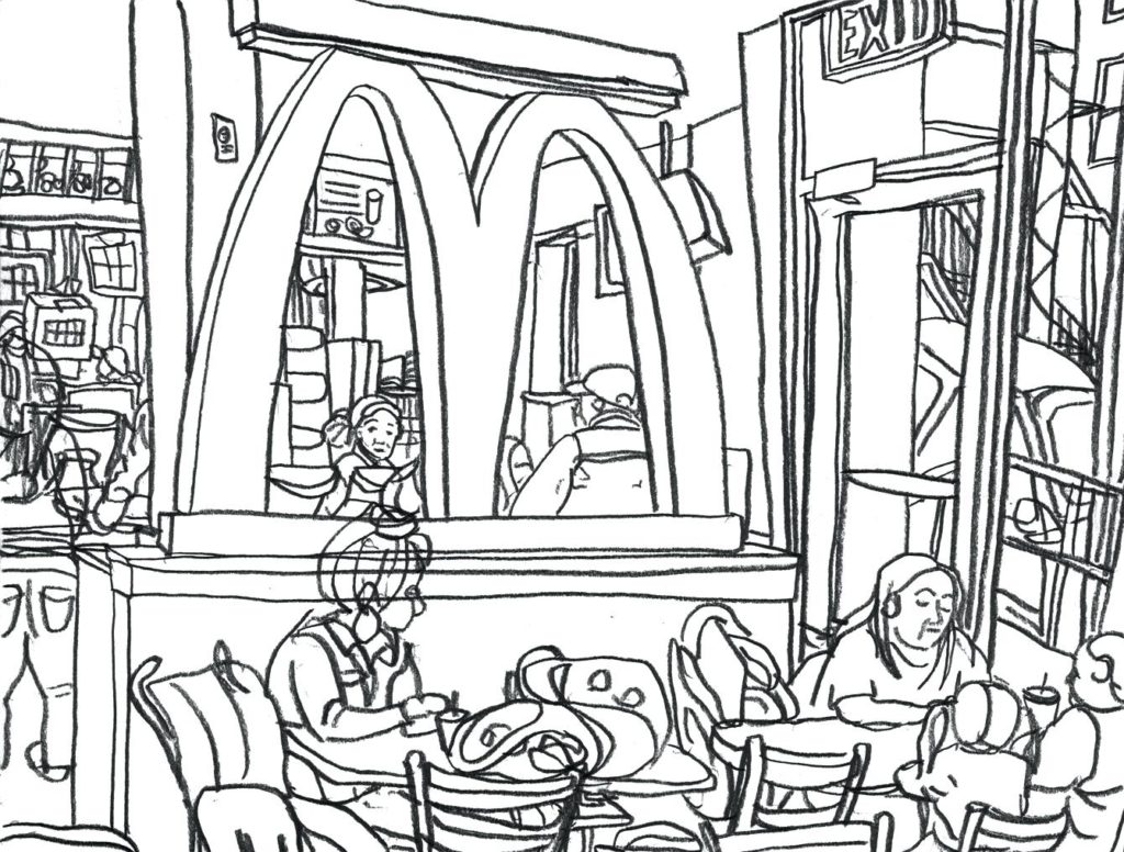 1024x776 Mcdonalds Coloring Pages 11158 Magic Mcdonald S Restaurant Bltidm