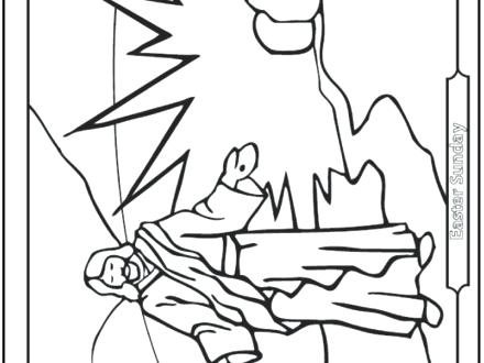 440x330 Resurrection Coloring Pages Resurrection Coloring Page On Easter