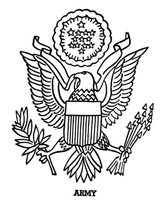 564x690 Armed Forces Day Coloring Page Us Army Insigina Projects