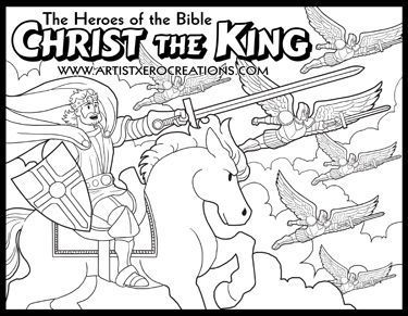 375x291 The Heroes Of The Bible Coloring Pages Christ The King