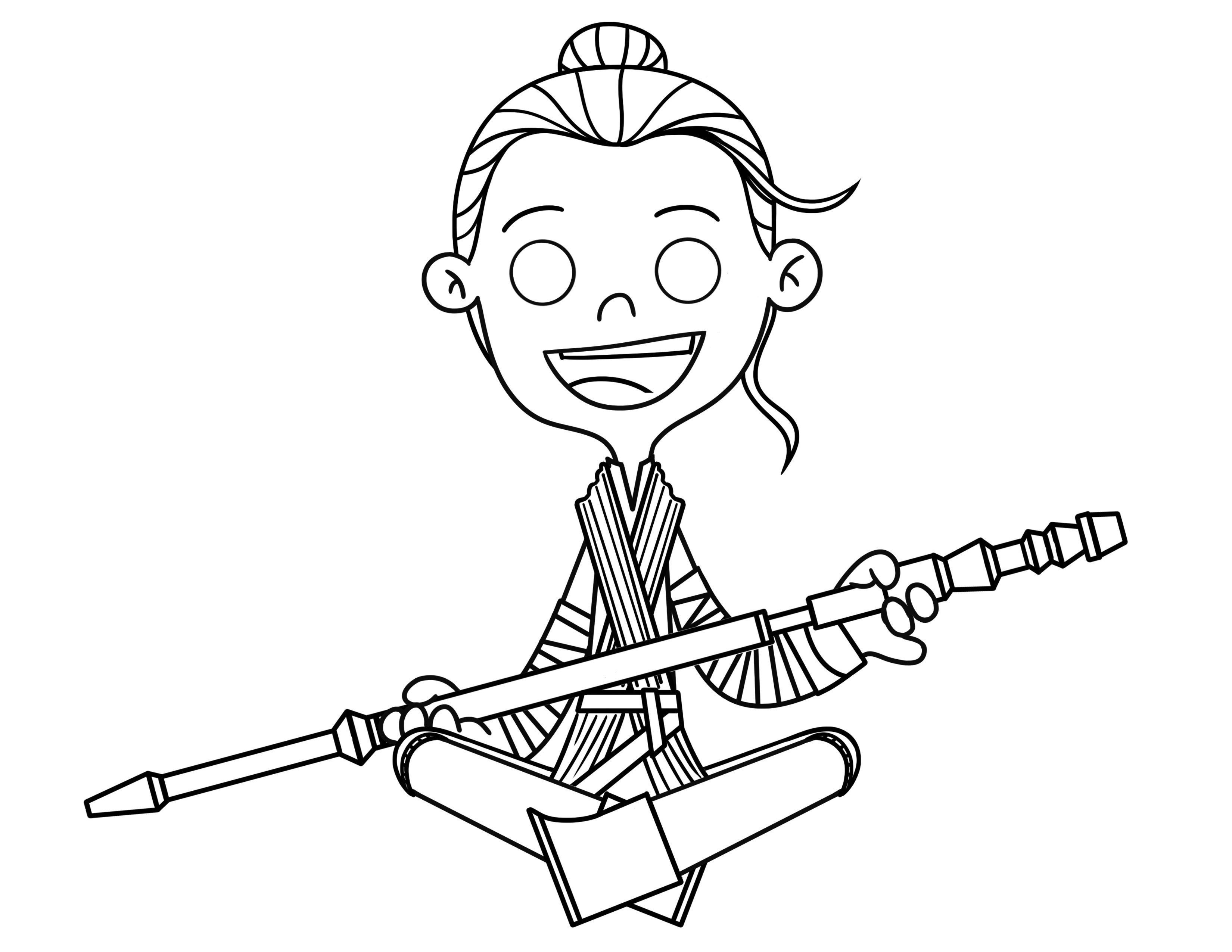 3300x2550 Star Wars Coloring Pages Hellokids Com Lively Rey Wagashiya