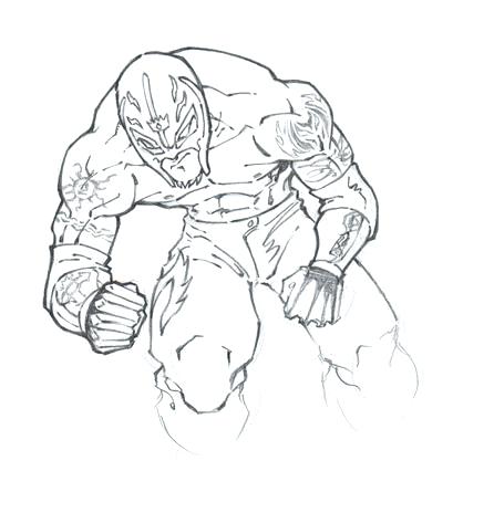 446x464 Rey Mysterio Coloring Pages Wwe Rey Mysterio Colouring Pages