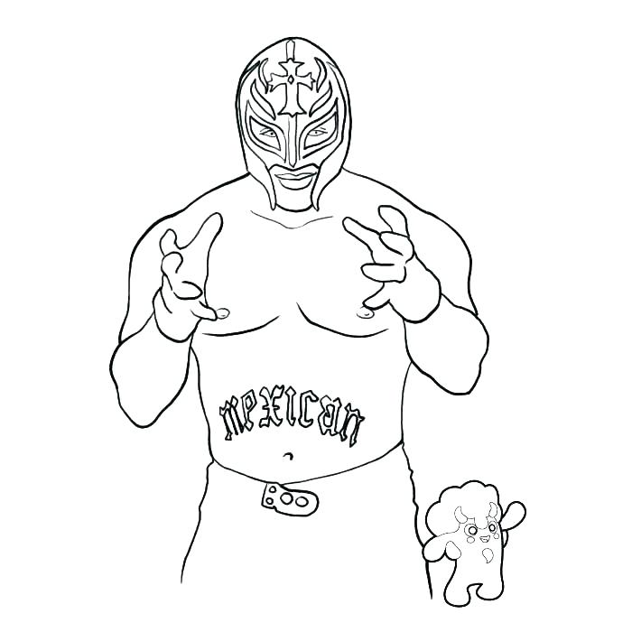 700x700 Coloring Pages Randy Wrestling Referee Rey Mysterio Cornered