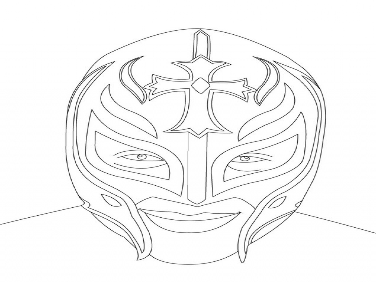 1280x960 Wwe Superstars Coloring Pages Rey Mysterio