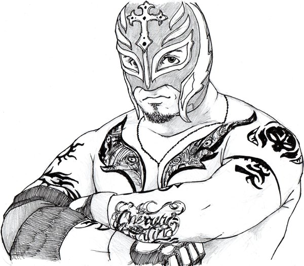 600x524 Rey Mysterio Coloring Pages