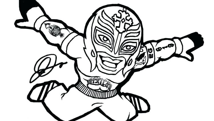 750x425 Coloring Pages Coloring Coloring Pages Rey Mysterio Mask Coloring