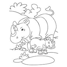 Rhino Coloring Page