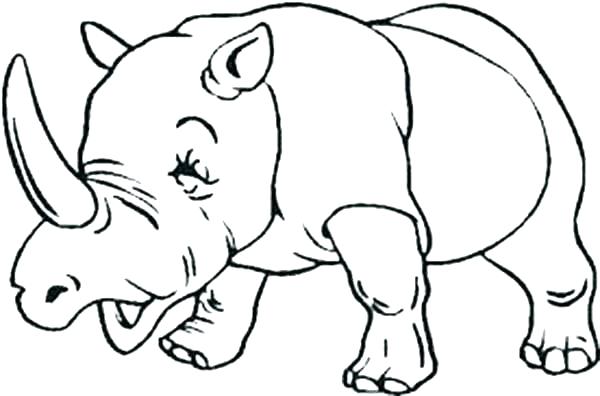 600x396 Rhino Coloring Page Rhinoceros Coloring Pages Drawn Rhino Coloring